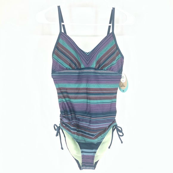 PRANA NWT MOOREA ONE PIECE SWIM ALANTIC PONTOON SM - Picture 3 of 13